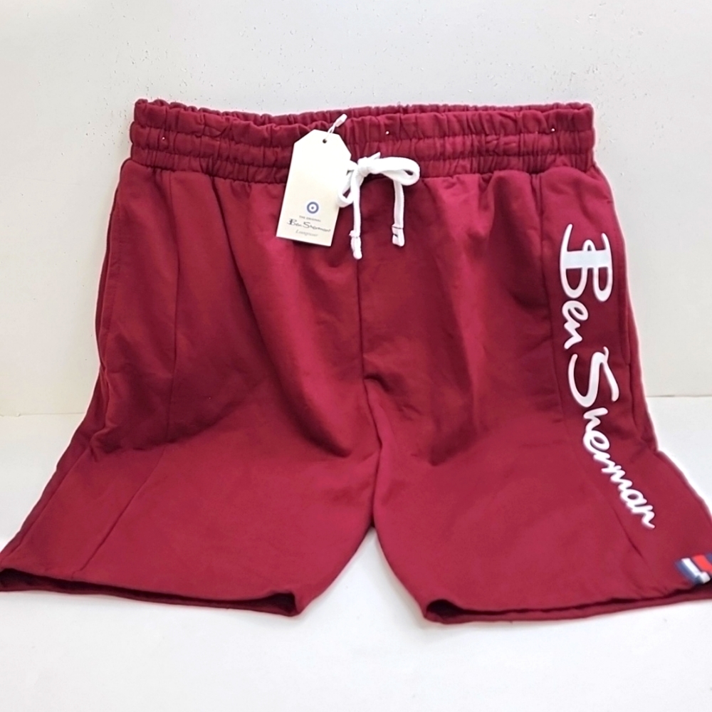 BEN SHERMAN SWEAT SHORTS MAROON COLOR